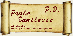 Pavla Danilović vizit kartica